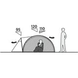 Easy Camp Kuppelzelt Setesdal 3 olivgrün, mit Tunnel-Vorbau, Modell 2025