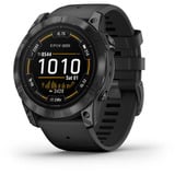 Garmin epix Pro (Gen 2) Standard Edition, Smartwatch schwarz/dunkelgrau, 51 mm, Silikon-Armband