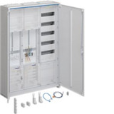 Hager Komplettschrank mit einem Zählerplatz, Sammelschiene und Montageart Aufputz/Unterputz/teilversenkt weiß, Retail