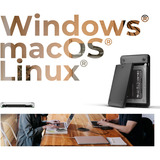 ICY BOX IB-201T-CU31 2.5" SATA HDD/SSD Gehäuse, Laufwerksgehäuse schwarz, mit USB Type-C/Type-A Combokabel