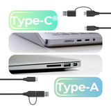ICY BOX IB-201T-CU31 2.5" SATA HDD/SSD Gehäuse, Laufwerksgehäuse schwarz, mit USB Type-C/Type-A Combokabel