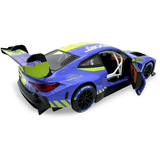 Jamara BMW M4 GT3 Diecast, Modellfahrzeug grün, Maßstab 1:24, inkl. Knopfzellen