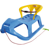 Jamara Snow Play - Schlitten Snow-Star 90cm blau, mit Lehne