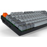 Keychron K8, Gaming-Tastatur schwarz/grau, DE-Layout, Gateron Brown, Aluminiumrahmen, RGB