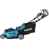 Makita Akku-Rasenmäher DLM539PT2, 36Volt (2x18Volt) blau/schwarz, 2x Li-Ionen Akku 5,0Ah, mit Radantrieb