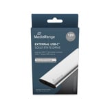 MediaRange 120 GB, Externe SSD silber, USB-C 3.2 Gen 2 (10 Gbit/s)