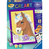Ravensburger CreArt - Pferd mit Blumen, Malen 