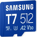 Samsung T7 microSDXC 512 GB, Speicherkarte blau