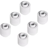 Alphacool Eiszapfen 13/10mm Anschraubtülle G1/4 - White Sixpack, Verbindung weiß, für weiche Schläuche (PVC, Silikon, Neoprene)