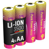 Ansmann Pure Power Li-Ion Akku Micro AA rosa/gelb