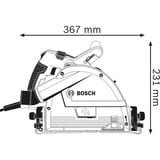 Bosch Tauchsäge GKT 55 GCE Professional, Handkreissäge blau, 1.400 Watt, in L-BOXX