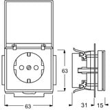 Busch-Jaeger Steckdose mit Deckel CEE 7/3 Typ F anthrazit, Retail