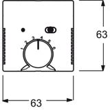 Busch-Jaeger Temperaturregler Abdeckung, Thermostat Retail