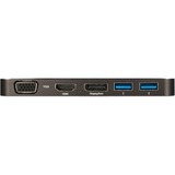 DeLOCK USB Type-C 3.2 Dockingstation  schwarz, 4K HDMI + DP, VGA, USB Hub und PD 3.0
