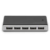 Digitus 10-Port USB 2.0 Hub, USB-Hub schwarz/silber, aktiv