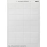 Gira Beschriftungsbogen aus PET-Folie im DIN A4-Format vorgestanzt, Beschriftungsgerät Retail