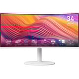 MSI Modern MD342CQPWDE, LED-Monitor 86.4 cm (34 Zoll), weiß, WQHD, VA, Curved, Adaptive-Sync, HDMI, Displayport, USB-C, 120Hz Panel