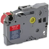 MediaRange Schriftbandkassette, 12mm, 8m, laminiert, weiß auf rot kompatibel zu Brother TZ-435/TZe-435