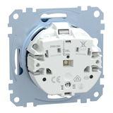 Merten Schutzkontaktsteckdose mit Schriftfeld blau, Retail