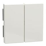 Merten Wippe für Serienschalter, zweiteilige Taste, glänzende Thermoplast-Abdeckung weiß (glänzend), Retail