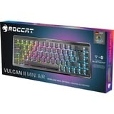 Roccat Vulcan II Mini Air, Gaming-Tastatur schwarz, DE-Layout, Roccat Titan II Brown