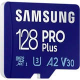 SAMSUNG PRO Plus 128 GB microSDXC (2021), Speicherkarte blau, UHS-I U3, Class 10, V30, A2