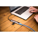 Verbatim USB-C Multiport-Hub > USB-C + HDMI + USB-A + RJ-45, USB-Hub silber/schwarz