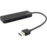 i-tec Metal HUB 4 Port mit On/Off Switches, USB-Hub schwarz