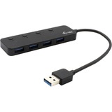 i-tec Metal HUB 4 Port mit On/Off Switches, USB-Switch schwarz