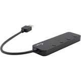 i-tec Metal HUB 4 Port mit On/Off Switches, USB-Switch schwarz