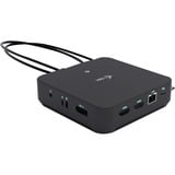 i-tec USB-C DP Dual HDMI Docking Station, Dockingstation schwarz, Power Delivery 100 W, HDMI, DP