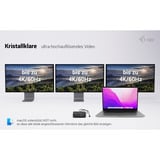 i-tec USB-C DP Dual HDMI Docking Station, Dockingstation schwarz, Power Delivery 100 W, HDMI, DP
