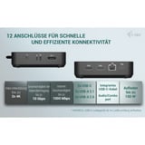 i-tec USB-C DP Dual HDMI Docking Station, Dockingstation schwarz, Power Delivery 100 W, HDMI, DP