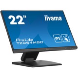 iiyama ProLite T2254MSC-B1AG, LED-Monitor 55 cm (22 Zoll), schwarz, FullHD, IPS, Touchscreen