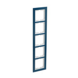 0 Abdeckrahmen 5-fach blau, Retail