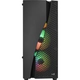 Aerocool Wave-G-BK-v3, Tower-Gehäuse schwarz, Gehärtetes Glas