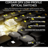 Corsair Vanguard AIR 99, Gaming-Tastatur schwarz, DE-Layout,  Corsair OPX Low Profile