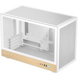 DeepCool CH260 WOOD, Tower-Gehäuse weiß/holz, Tempered Glass