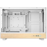 DeepCool CH260 WOOD, Tower-Gehäuse weiß/holz, Tempered Glass