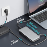 Digitus 11 Port USB-C Dockingstation grau/schwarz
