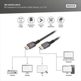 Digitus DisplayPort 1.4 Premium Anschlusskabel, UHD 8K schwarz/grau, 2 Meter