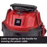 EINHELL TC-VC 2555, Nass-/Trockensauger schwarz/rot
