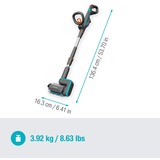 GARDENA Akku-Multi-Reiniger AquaBrush Patio 18V P4A solo, Hartbodenreiniger grau/türkis, ohne Akku und Ladegerät, POWER FOR ALL ALLIANCE