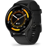 Garmin Venu 3, Smartwatch schwarz/dunkelgrau, 45 mm, schwarzes Silikon-Armband
