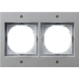 Gira Abdeckrahmen 2 fach TX 44, Abdeckung aluminium, Retail