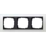 Gira Abdeckrahmen 3-fach mit Zwischenrahmen, Abdeckung weiß, Retail