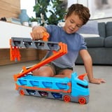 Hot Wheels 2-in-1 Rennbahn-Transporter, Spielfahrzeug blau/orange