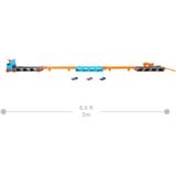Hot Wheels 2-in-1 Rennbahn-Transporter, Spielfahrzeug blau/orange