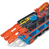 Hot Wheels 2-in-1 Rennbahn-Transporter, Spielfahrzeug blau/orange