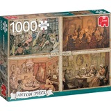 Puzzle Anton Pieck, Unterhaltung im Wohnzimmer